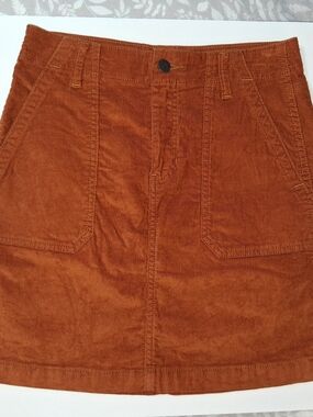 Old Navy Corduroy Mini Skirt in Burnt Orange